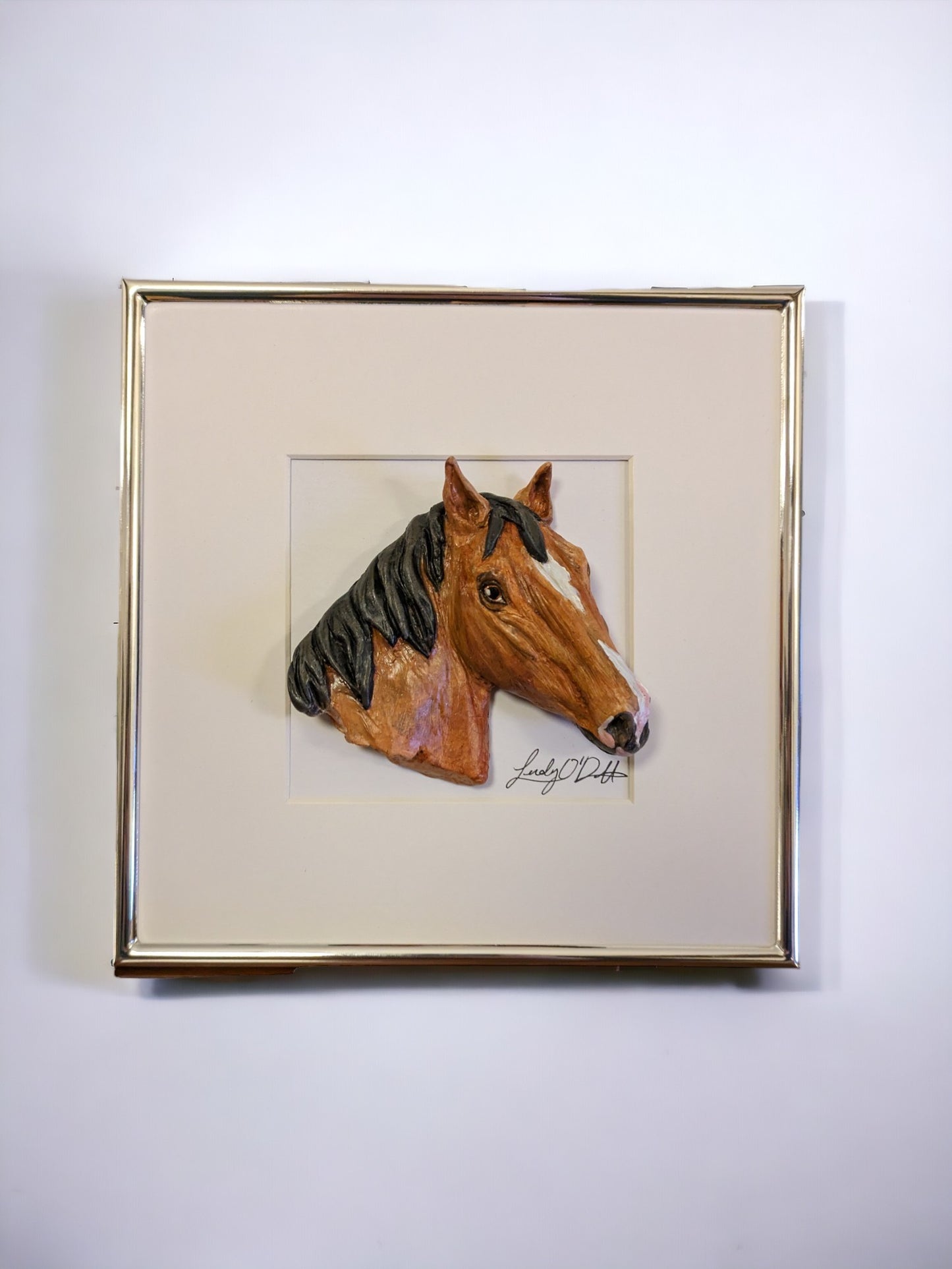 Handmade Custom 3D horse Portraits 6"X 6"frame | Irish Handmade Art