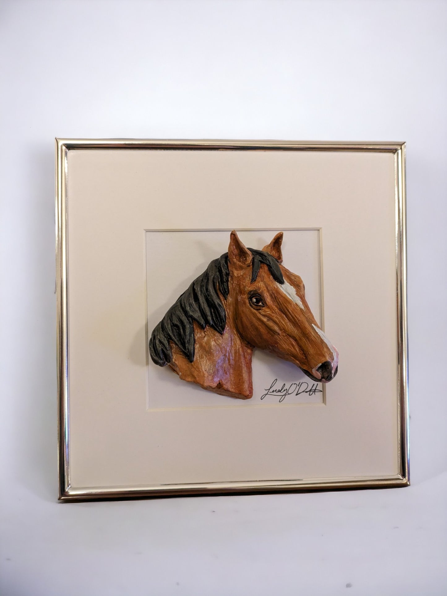 Handmade Custom 3D horse Portraits 6"X 6"frame | Irish Handmade Art