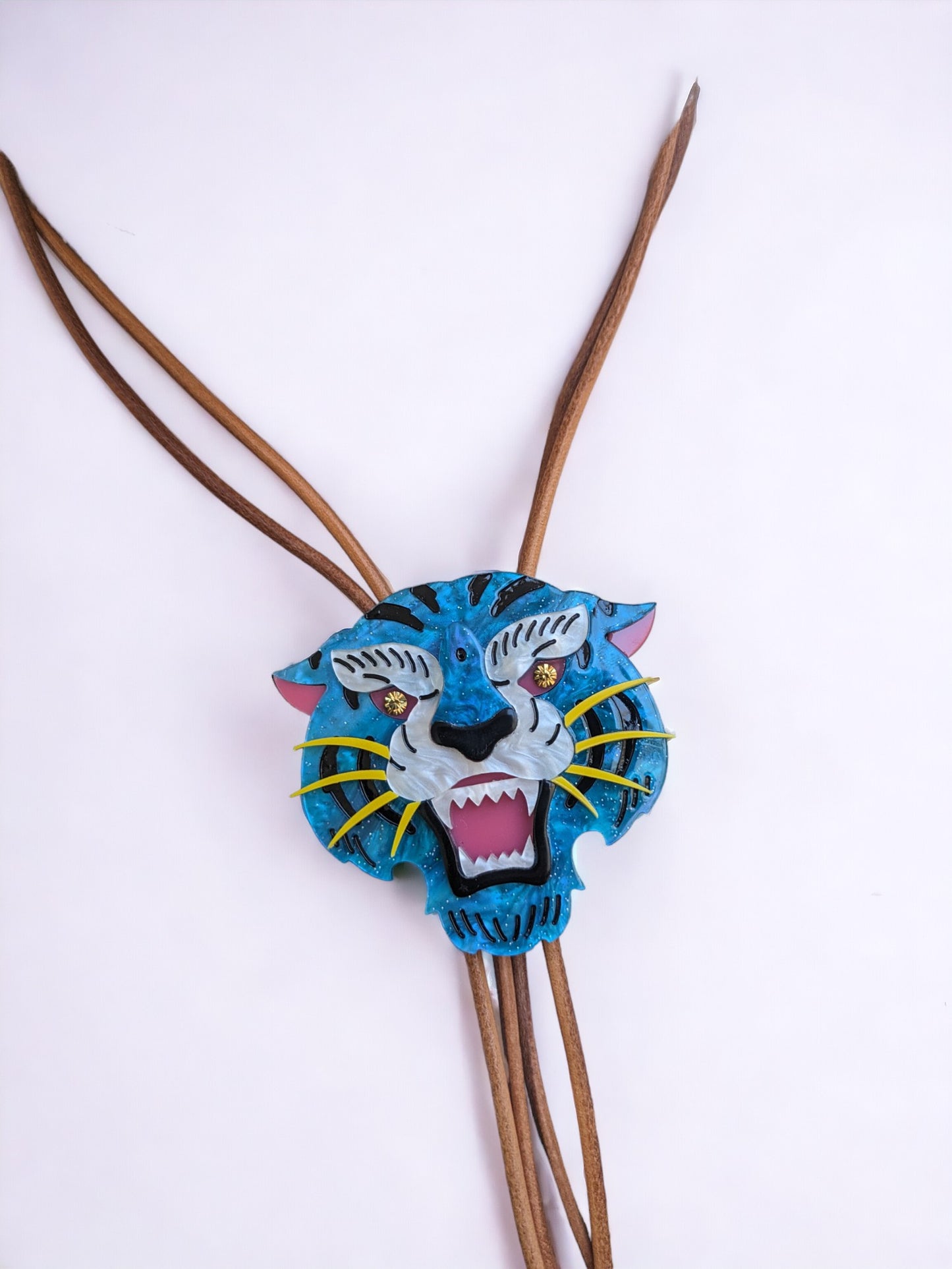 Acrylic tiger Bolo Tie