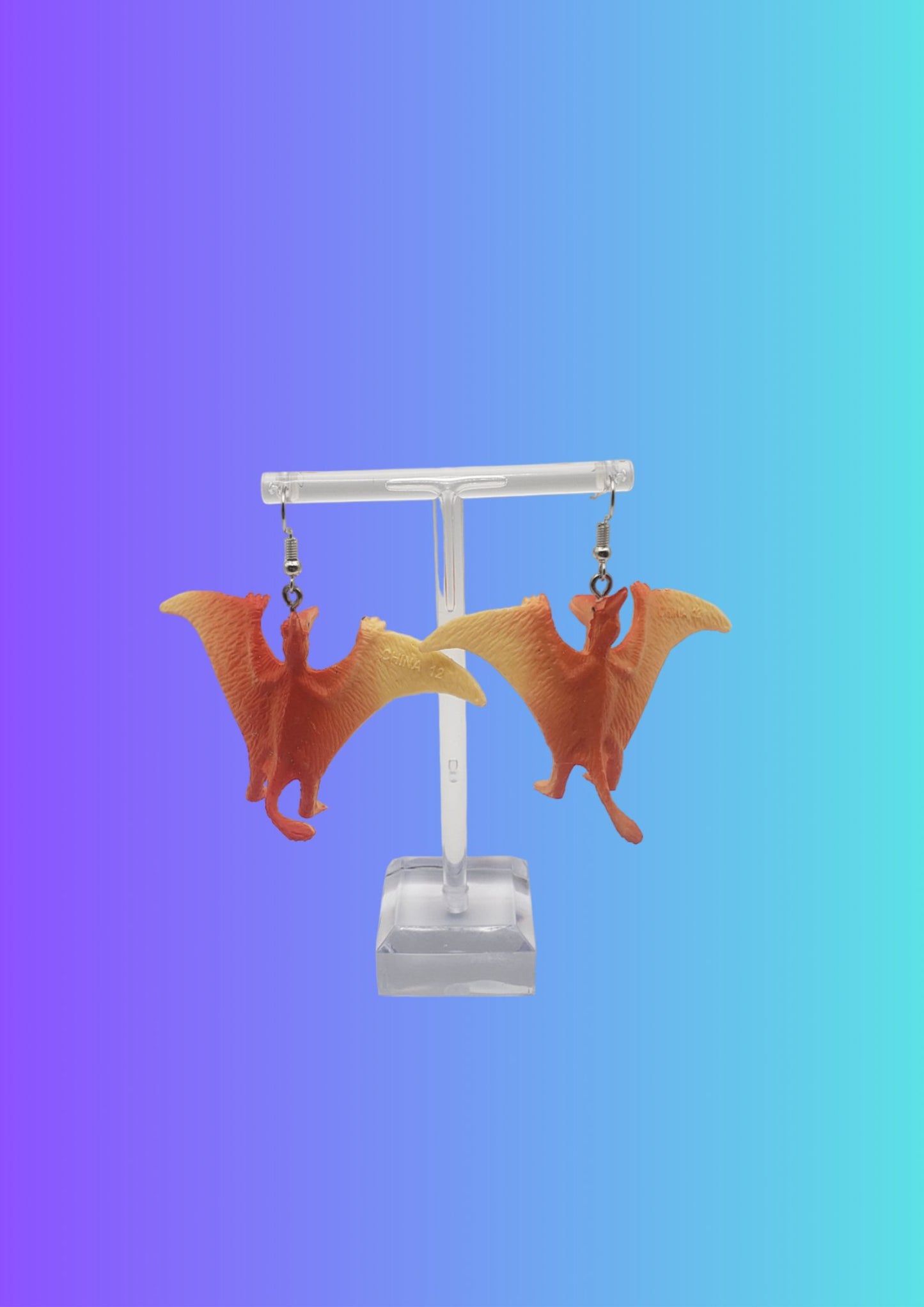 Dinosaur Toy Earrings | Irish Handmade Jewellery - Lincraft Design