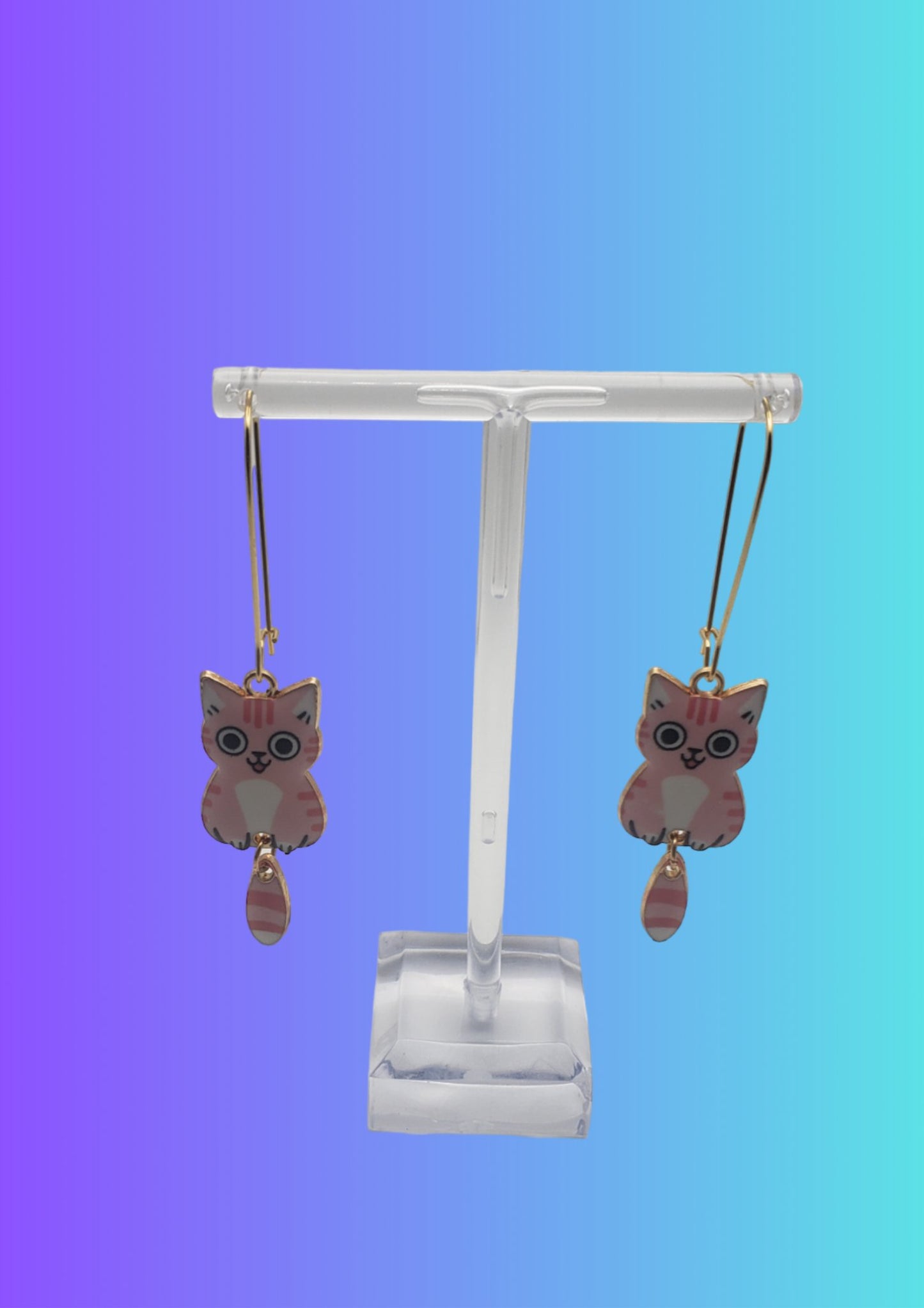 Enamel Cat Earrings | Irish Handmade Jewellery - Lincraft Design