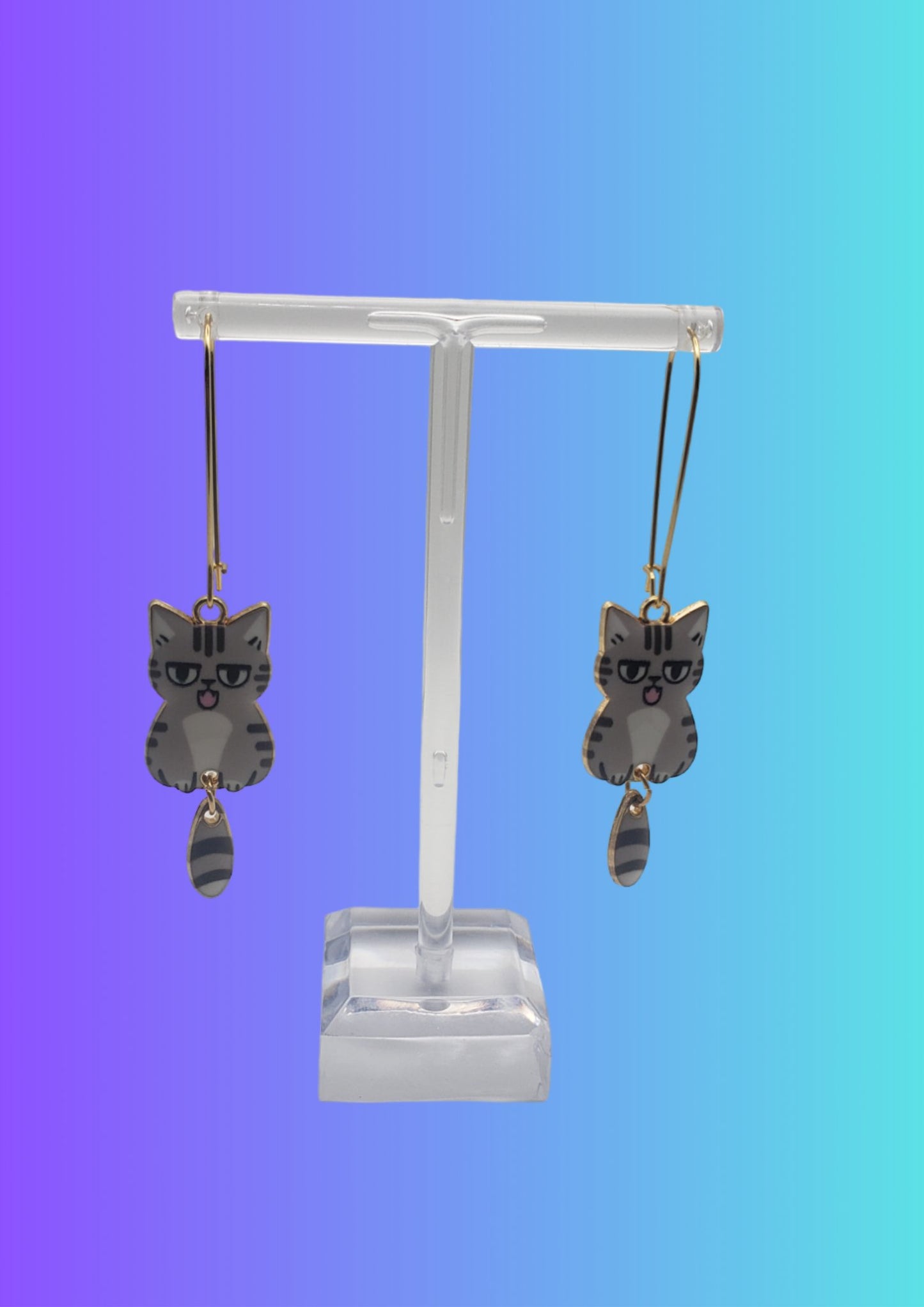 Enamel Cat Earrings | Irish Handmade Jewellery - Lincraft Design