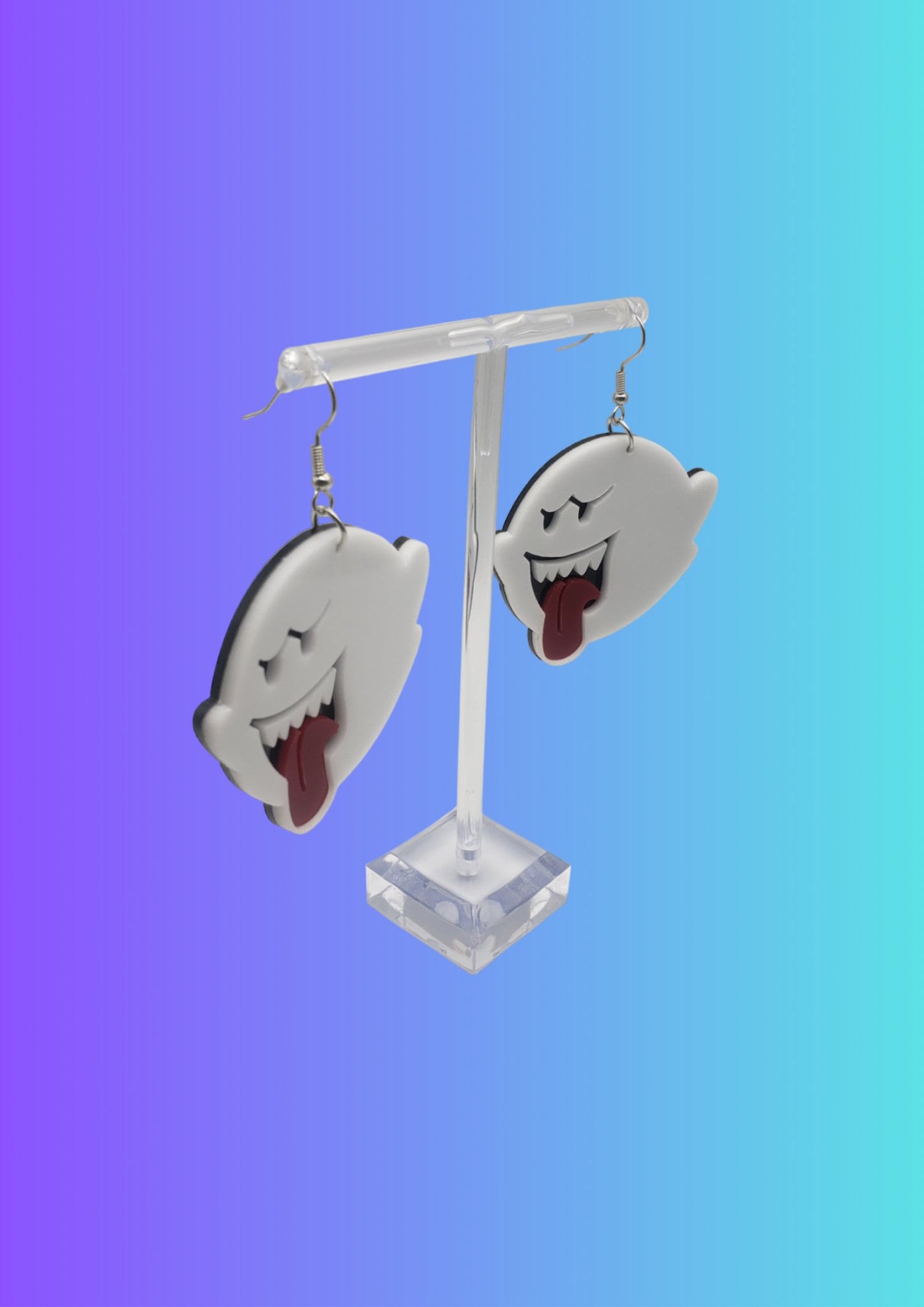 Ghost Acrylic Earrings | Irish Handmade Jewellery - Lincraft Design