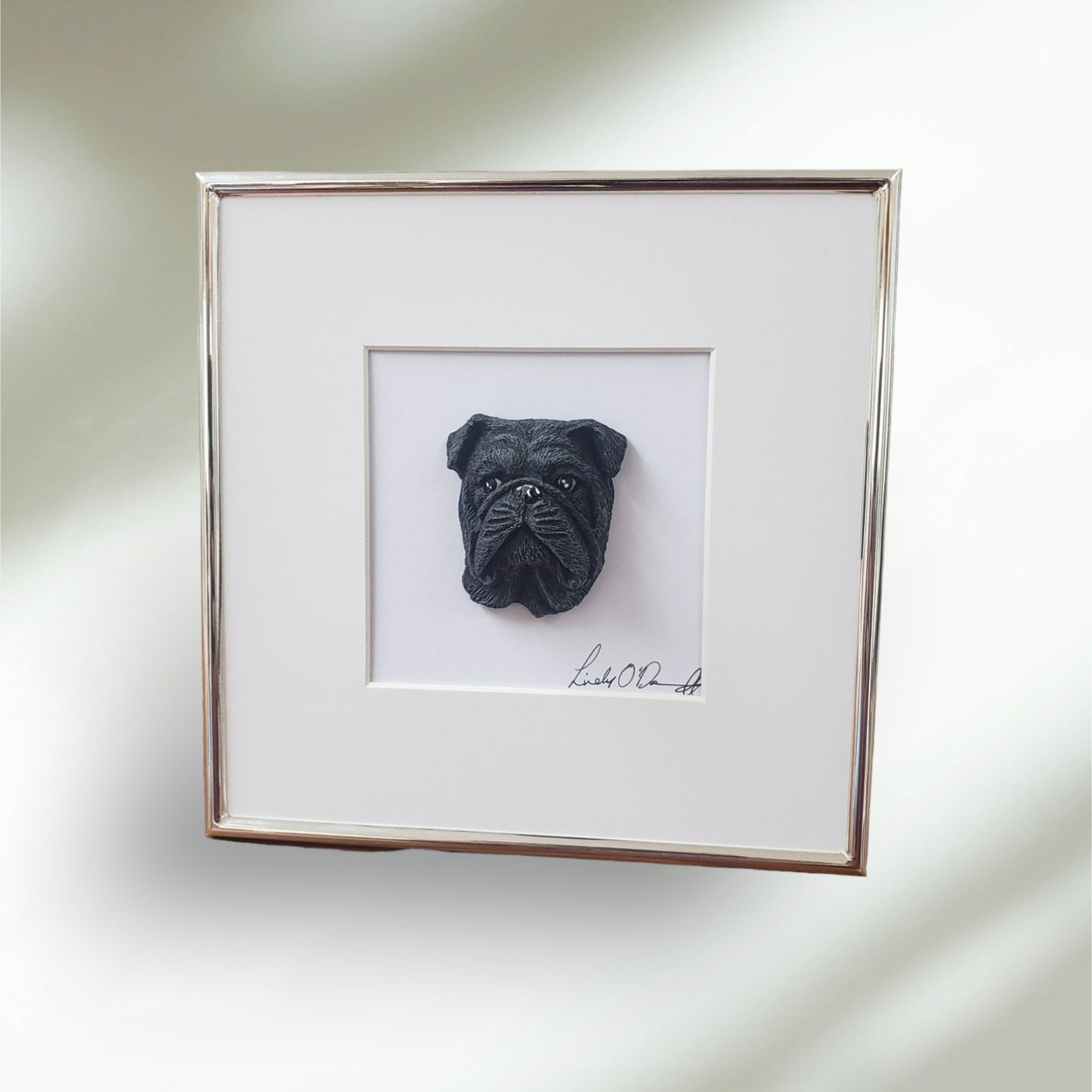 Handmade Custom 3D Pet Dog Portraits 6"X 6"frame | Irish Handmade Jewellery - Lincraft Design