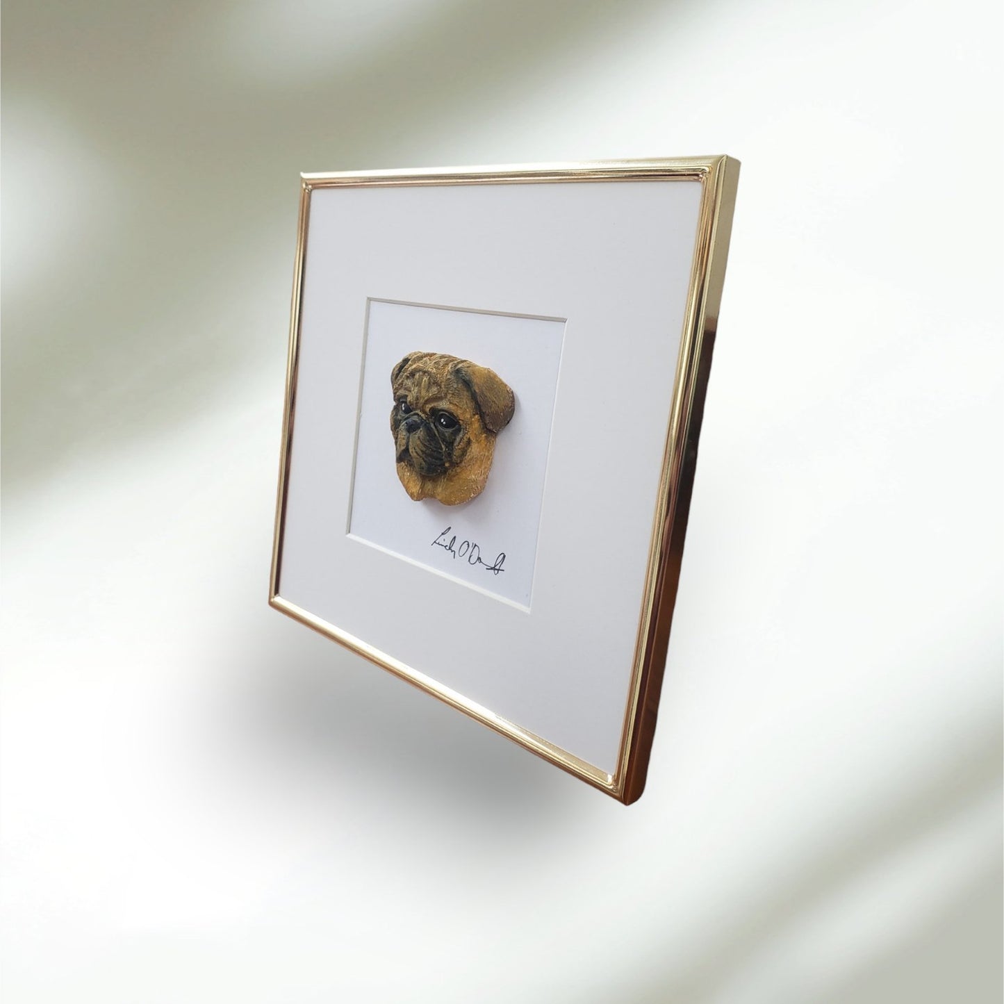 Handmade Custom 3D Pet Dog Portraits 6"X 6"frame | Irish Handmade Jewellery - Lincraft Design