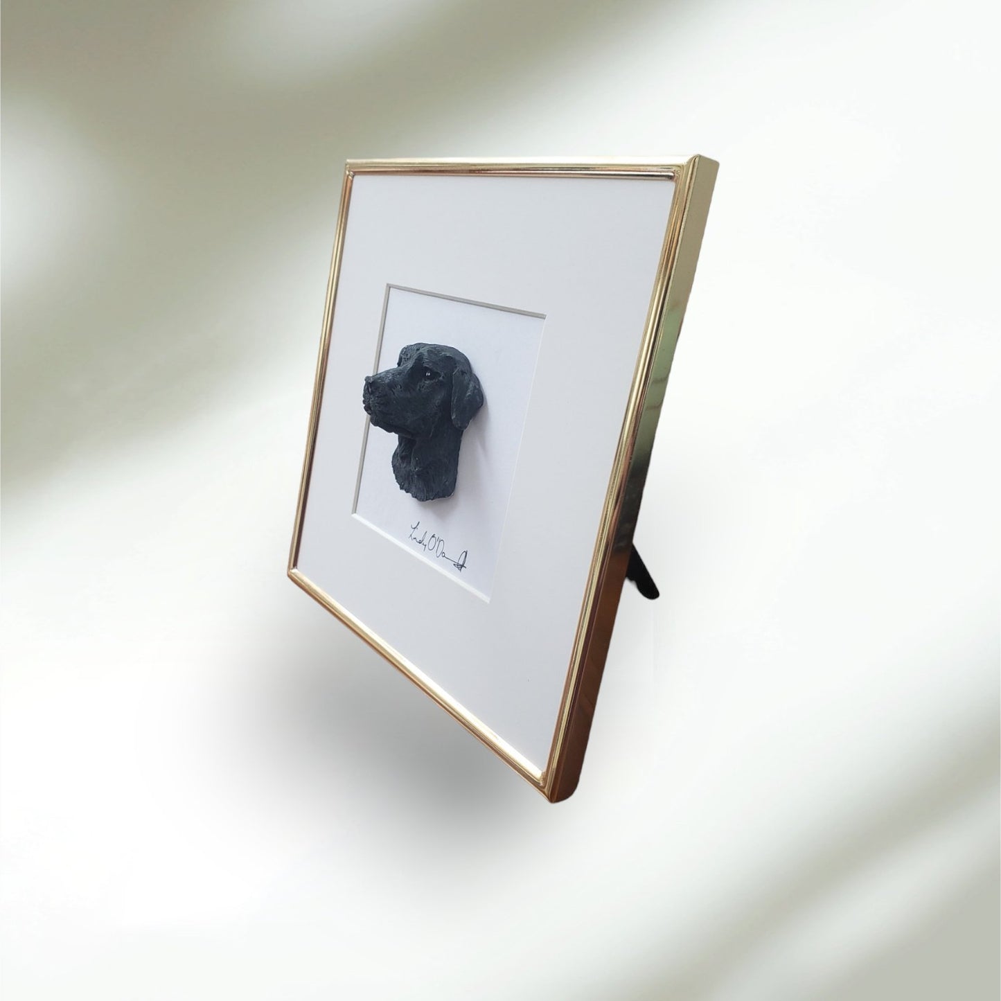 Handmade Custom 3D Pet Dog Portraits 6"X 6"frame | Irish Handmade Jewellery - Lincraft Design