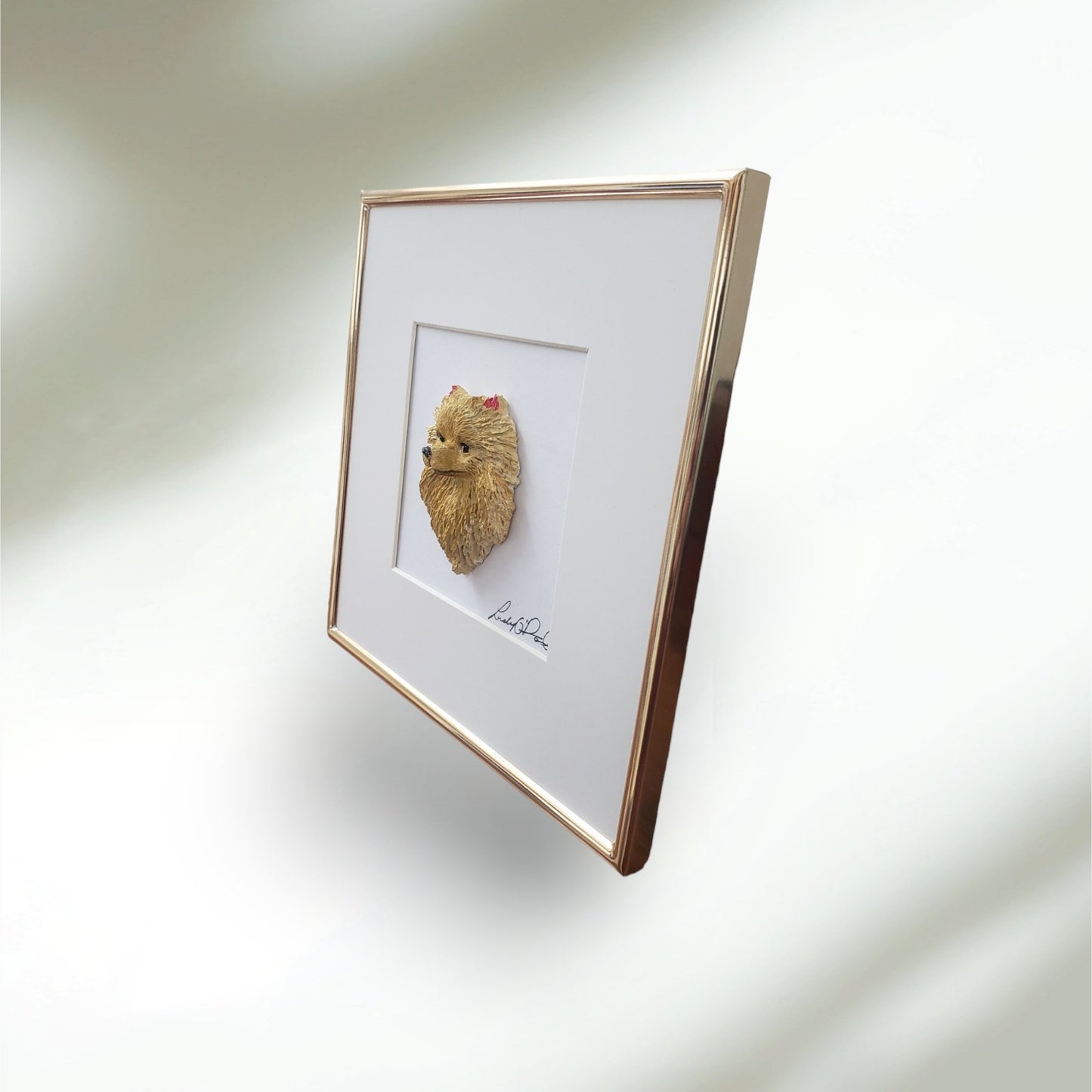 Handmade Custom 3D Pet Dog Portraits 6"X 6"frame | Irish Handmade Jewellery - Lincraft Design