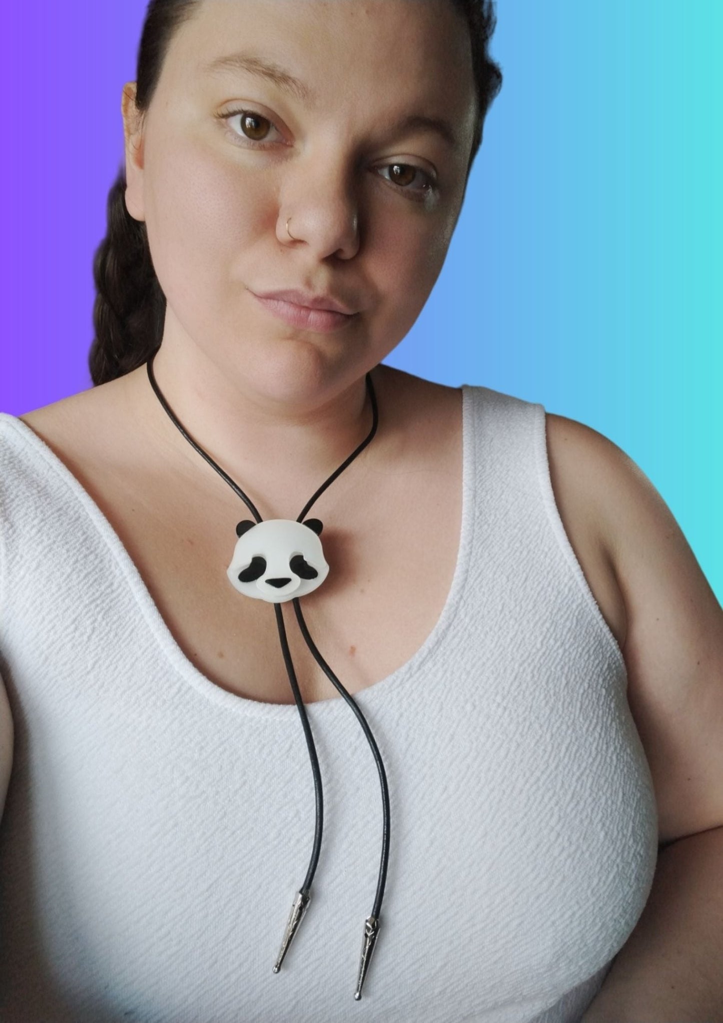 Panda Bolo tie - Lincraft Design