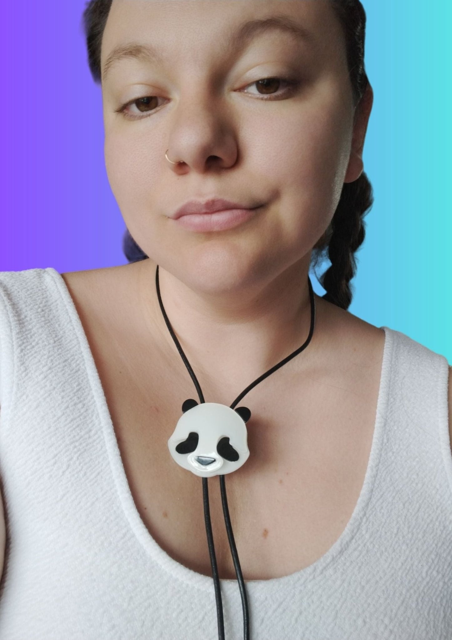 Panda Bolo tie - Lincraft Design