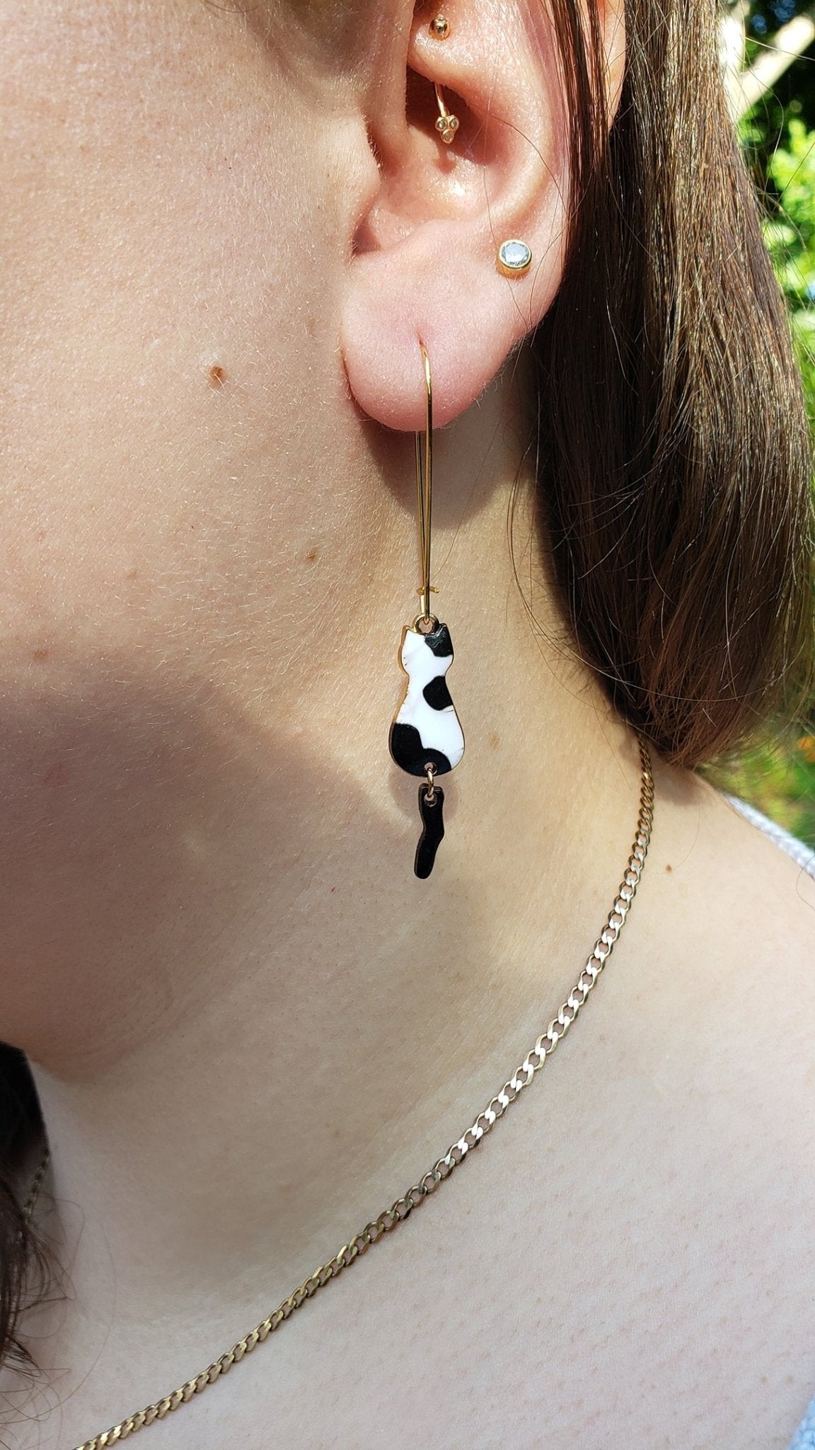 Realistic cat earrings - Lincraft Design