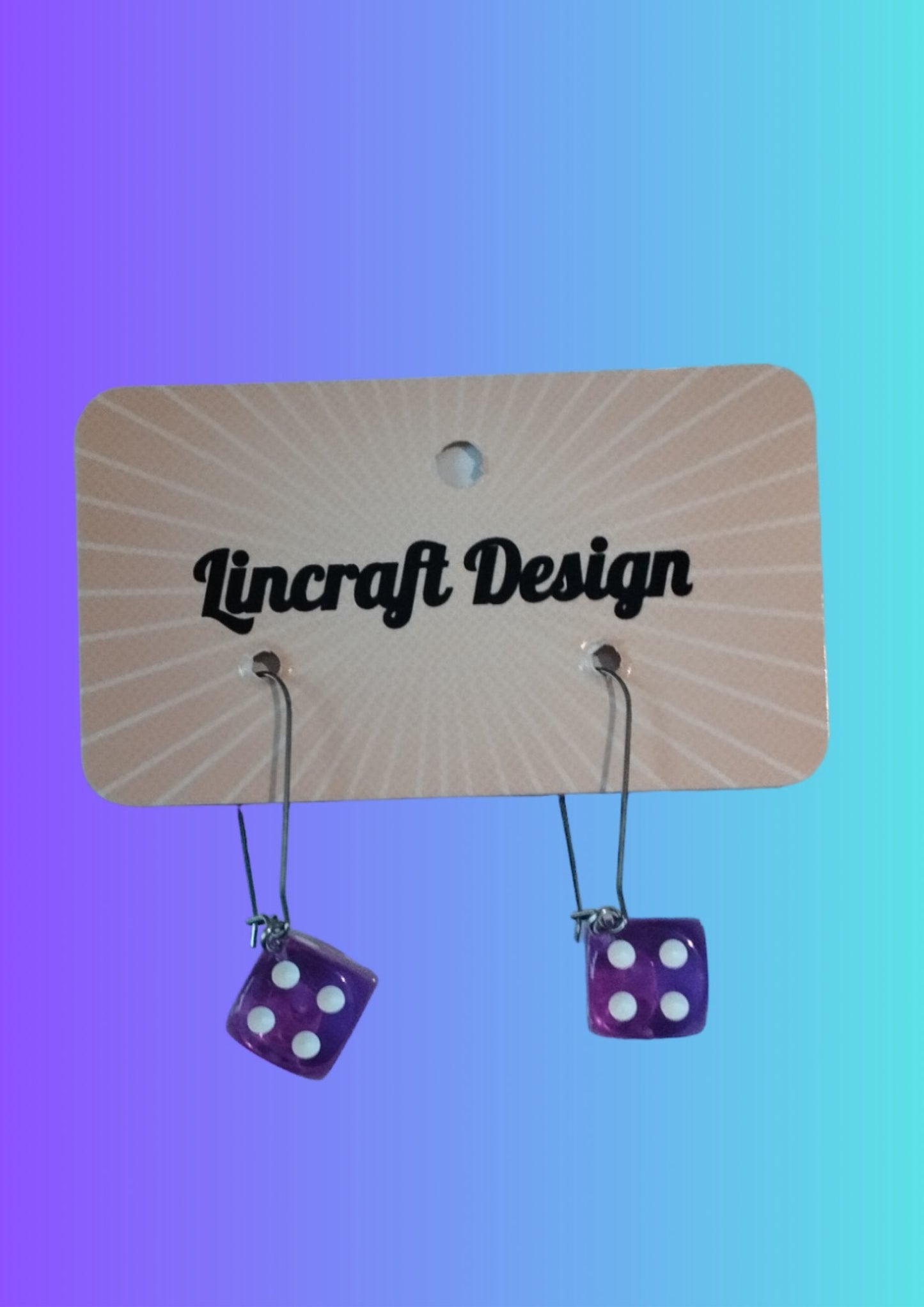 Resin Dice Earrings | Irish Handmade Jewellery - Lincraft Design