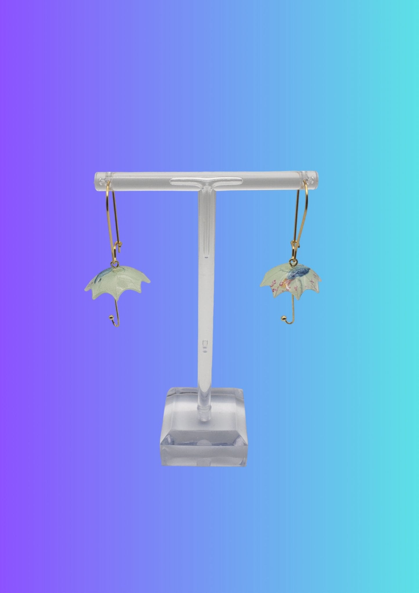 Resin Mini Umbrella Earrings | Irish Handmade Jewellery - Lincraft Design