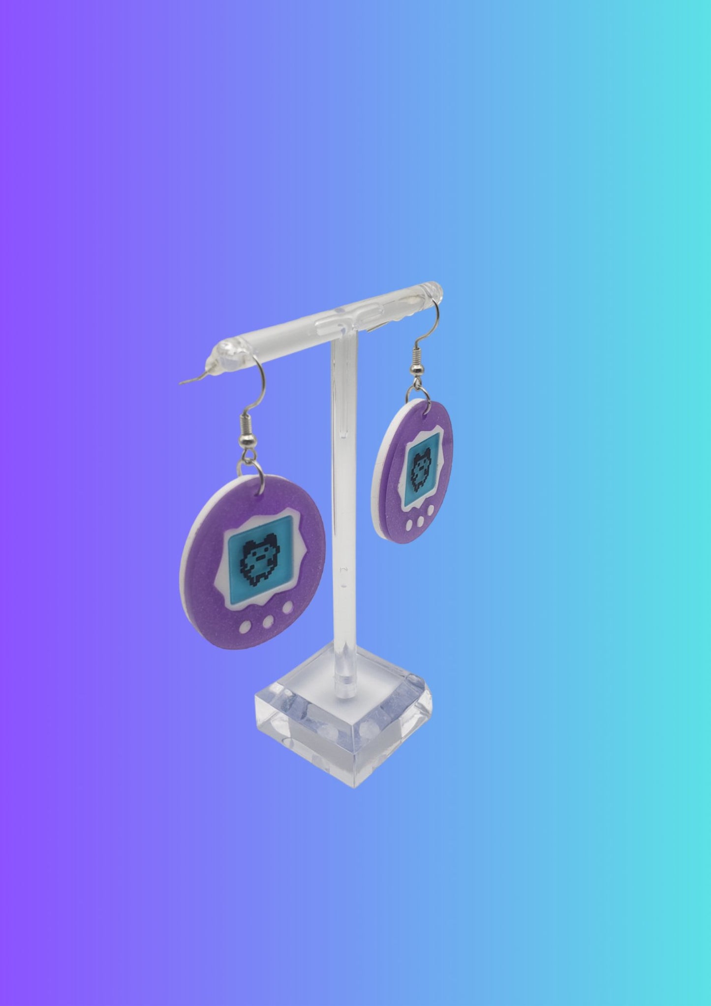 Tamagotchi-Inspired Acrylic Earrings | Irish Handmade Jewellery - Lincraft Design