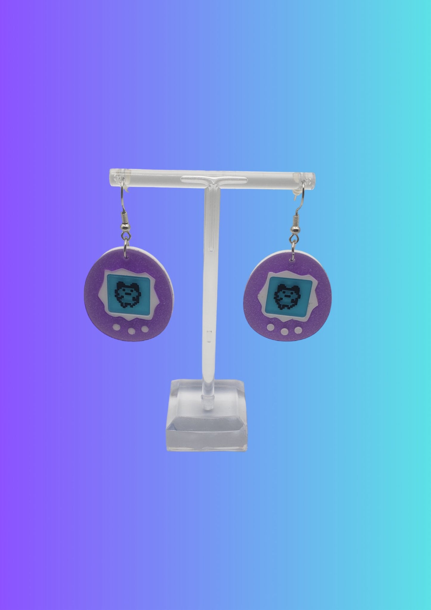 Tamagotchi-Inspired Acrylic Earrings | Irish Handmade Jewellery - Lincraft Design