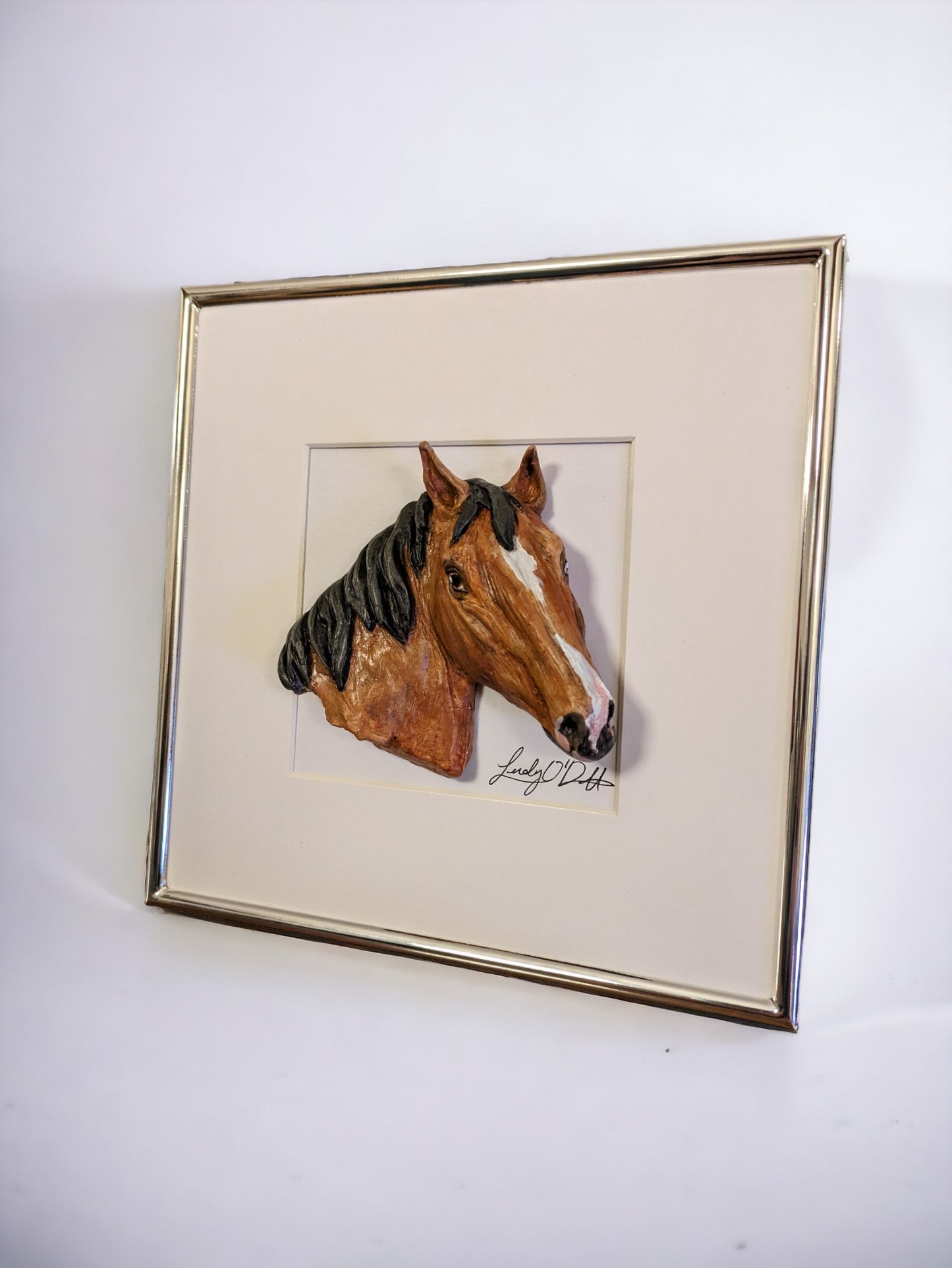 Handmade Custom 3D horse Portraits 6"X 6"frame | Irish Handmade Art