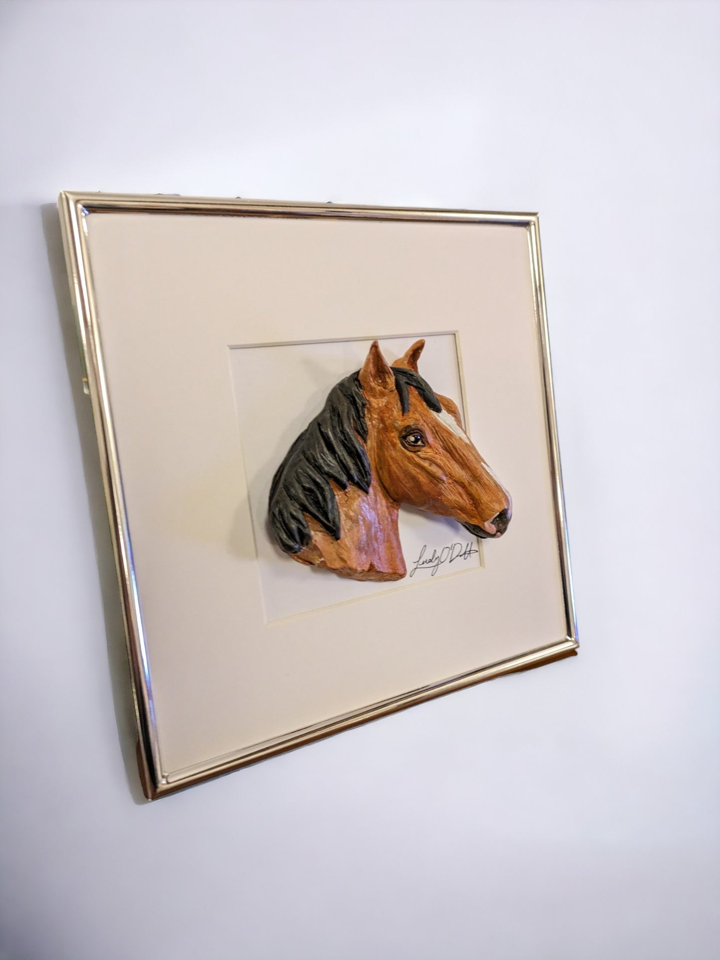Handmade Custom 3D horse Portraits 6"X 6"frame | Irish Handmade Art