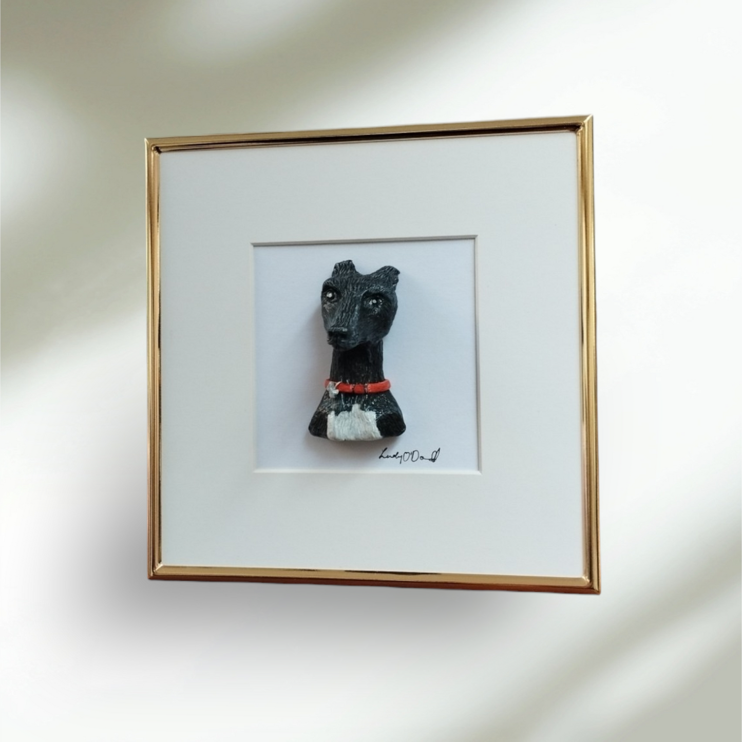 Handmade Custom 3D Pet Dog Portraits 6"X 6"frame | Irish Handmade Art