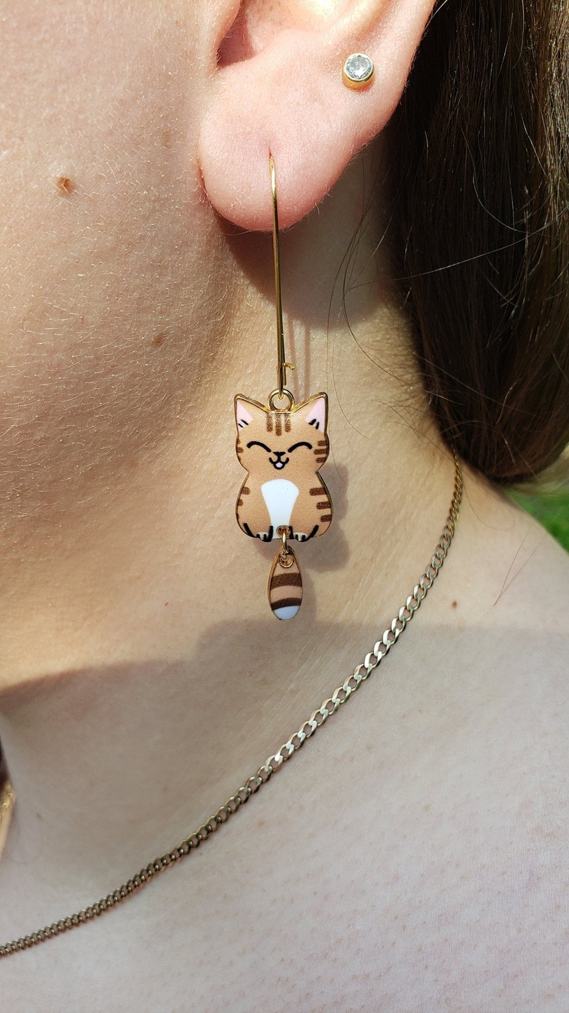 Enamel Cat Earrings | Irish Handmade Jewellery - Lincraft Design