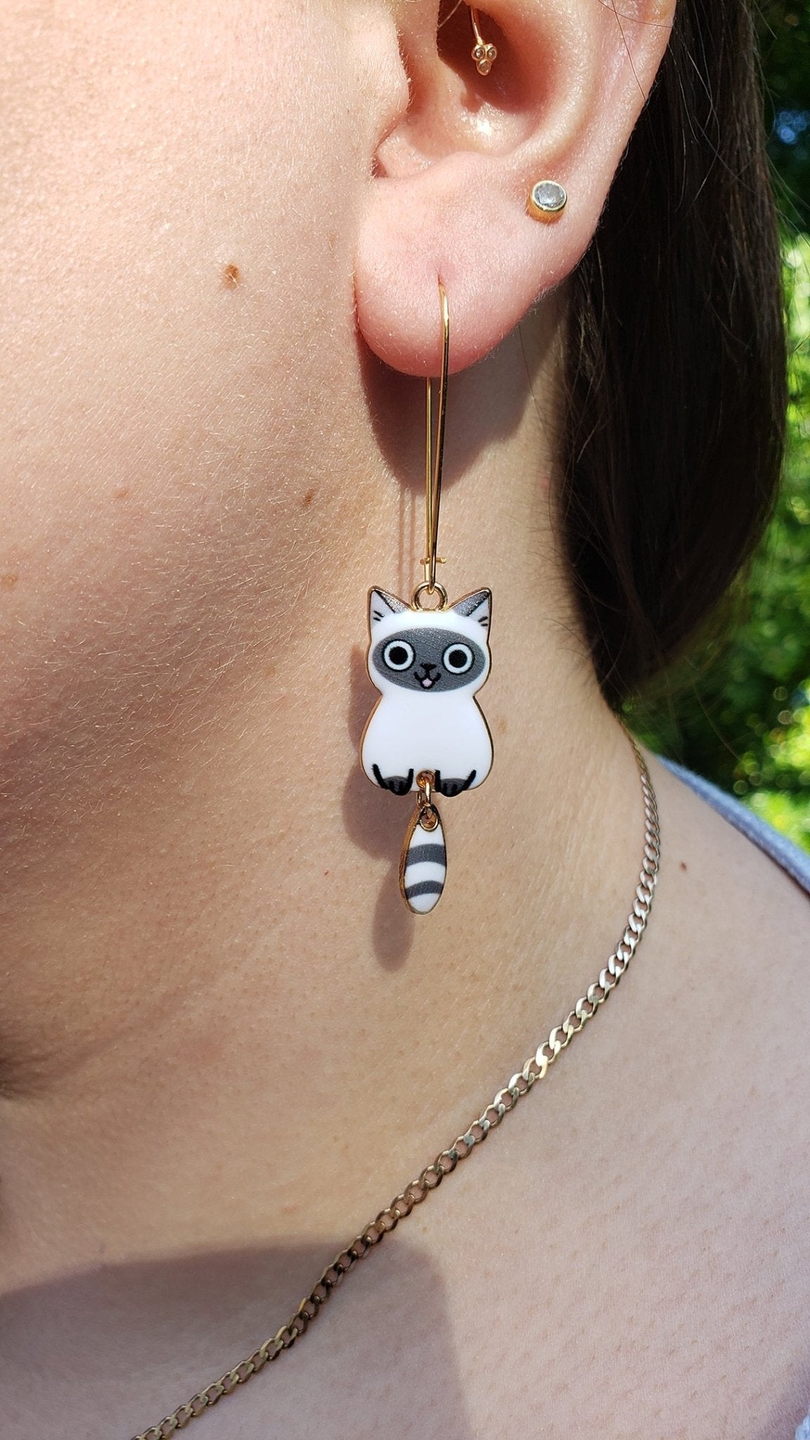 Enamel Cat Earrings | Irish Handmade Jewellery - Lincraft Design
