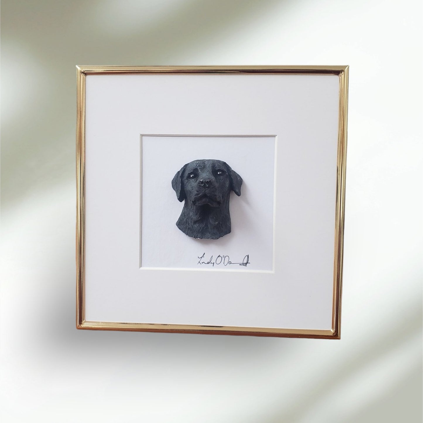 Handmade Custom 3D Pet Dog Portraits 6"X 6"frame | Irish Handmade Jewellery - Lincraft Design